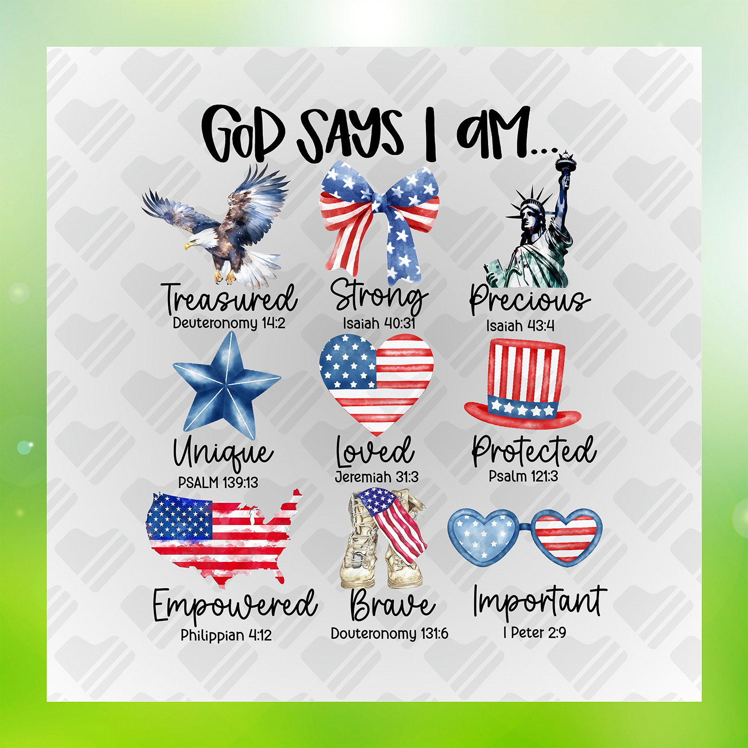 God Says I Am Colorful Transfer