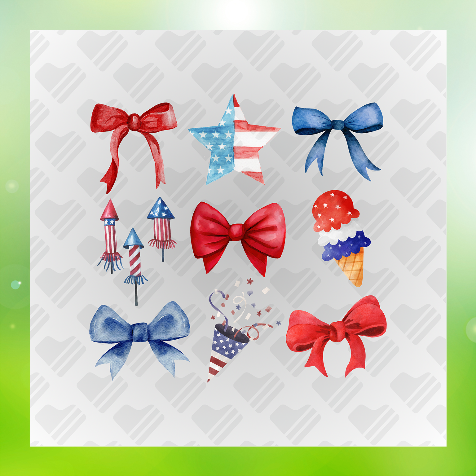 Bows, Fireworks & Ice Cream Transfer