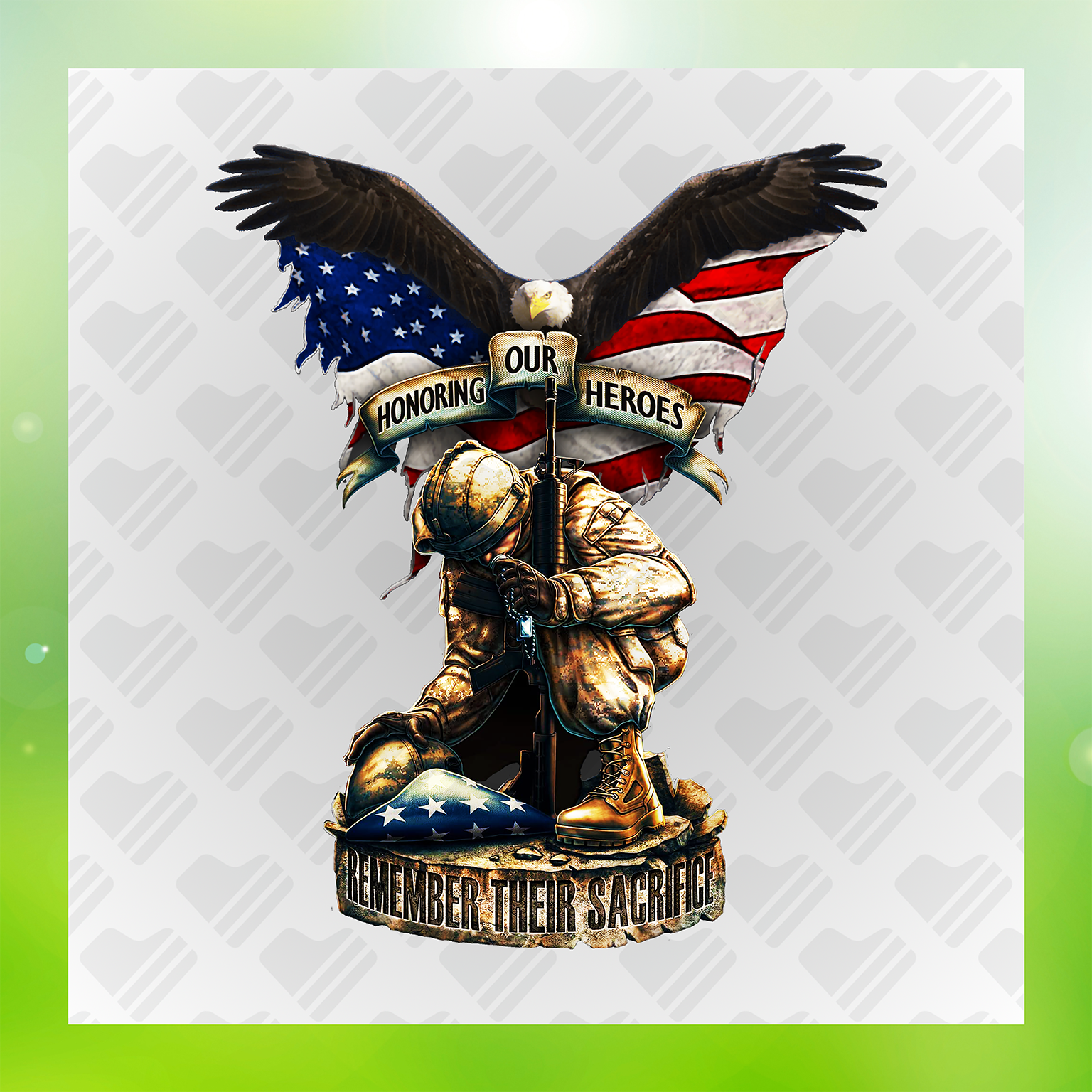 Honoring Our Heroes Patriotic Transfer
