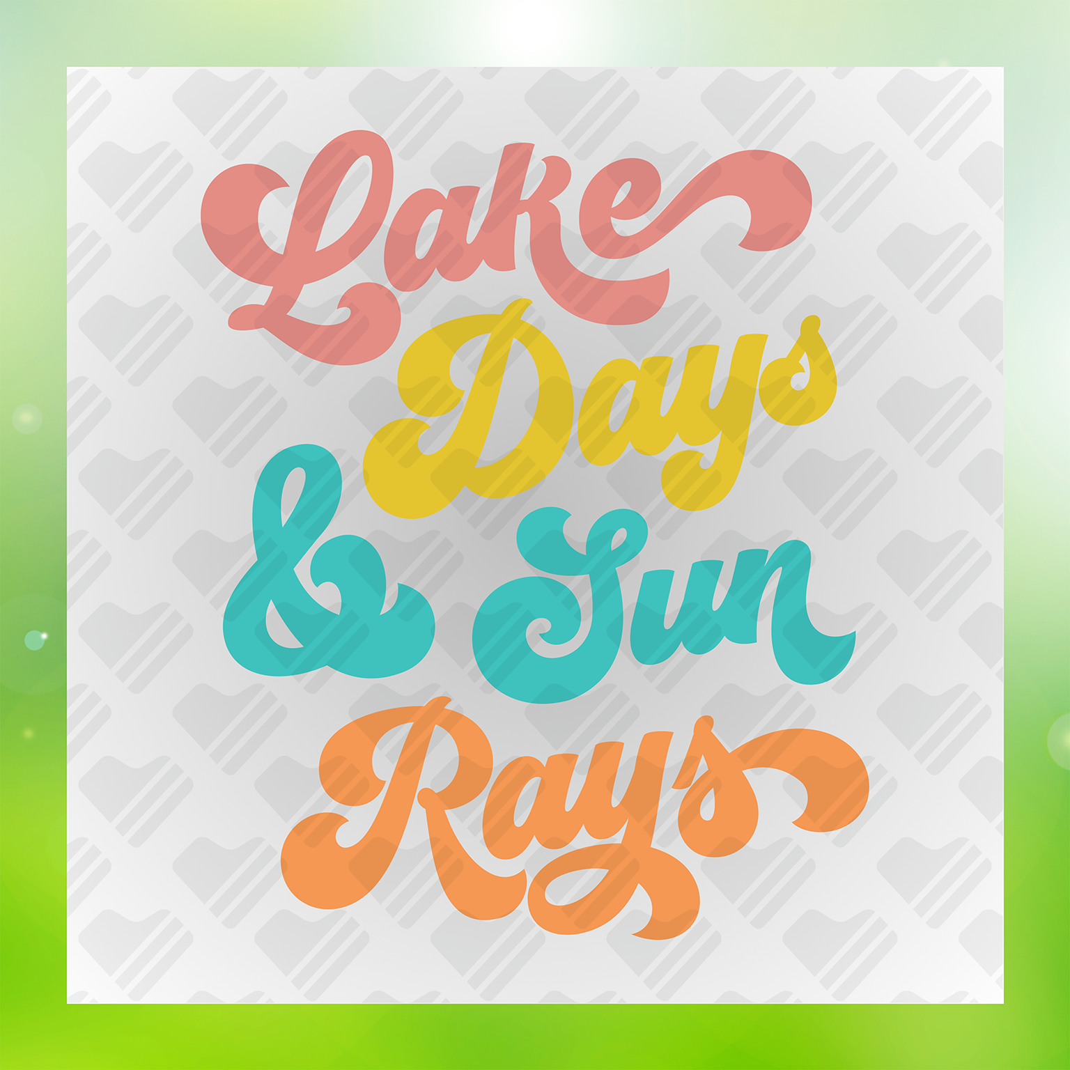 Lake Days And Sun Rays Splash Of Color Transfer