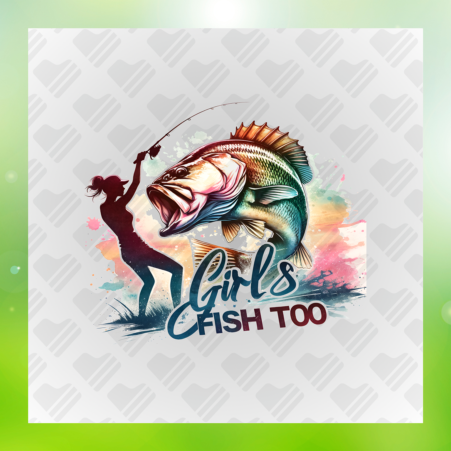 Girl Power Girls Fish Too Transfer
