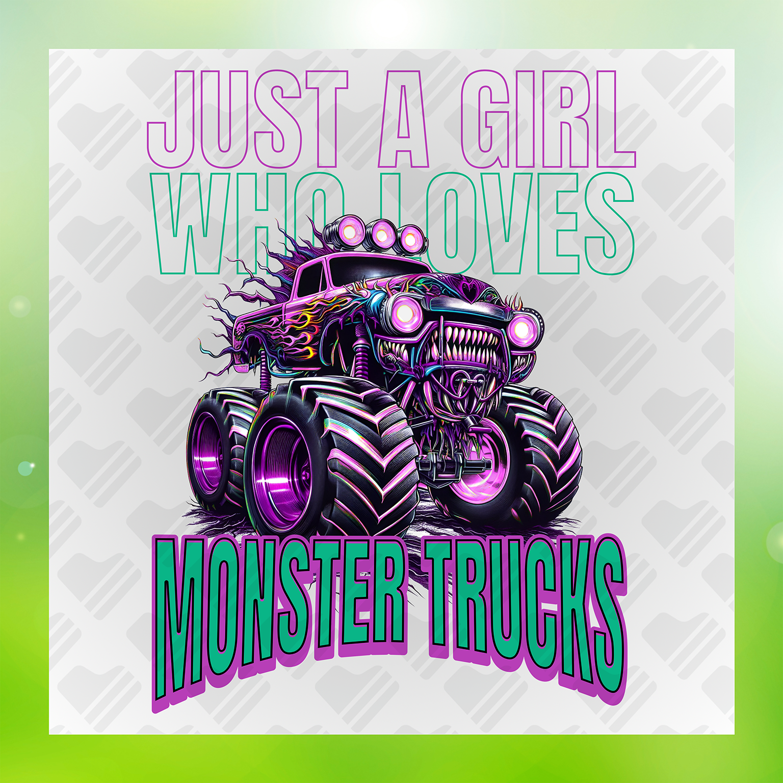 Just A Boy Who Loves Monster Trucks Transfer