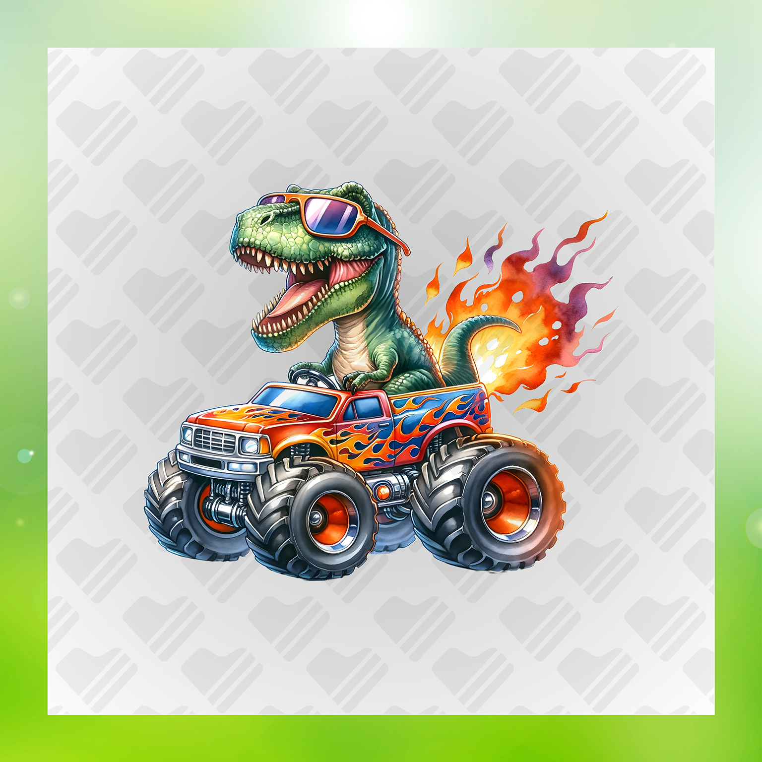 Flame Fury T-Rex Turbo Transfer