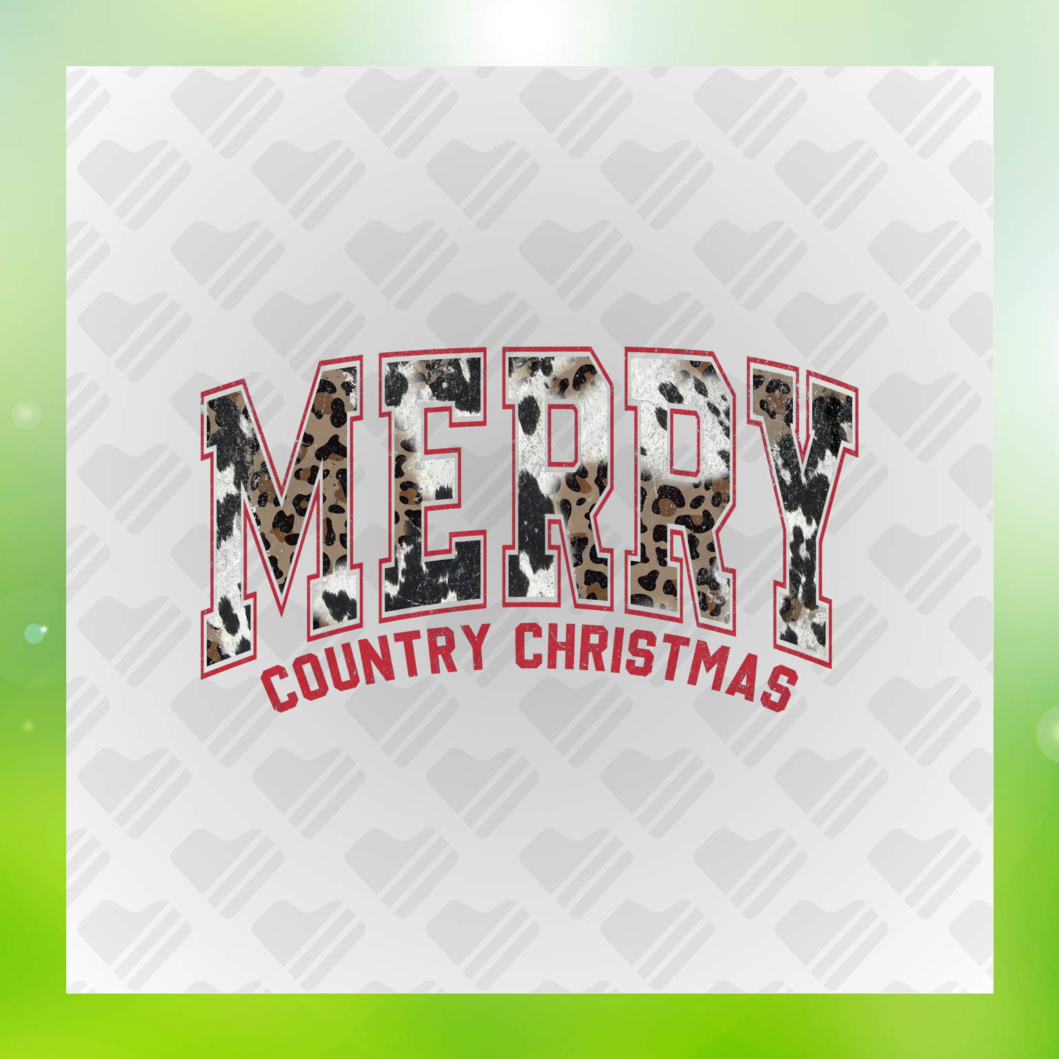 Merry Country Christmas Transfer