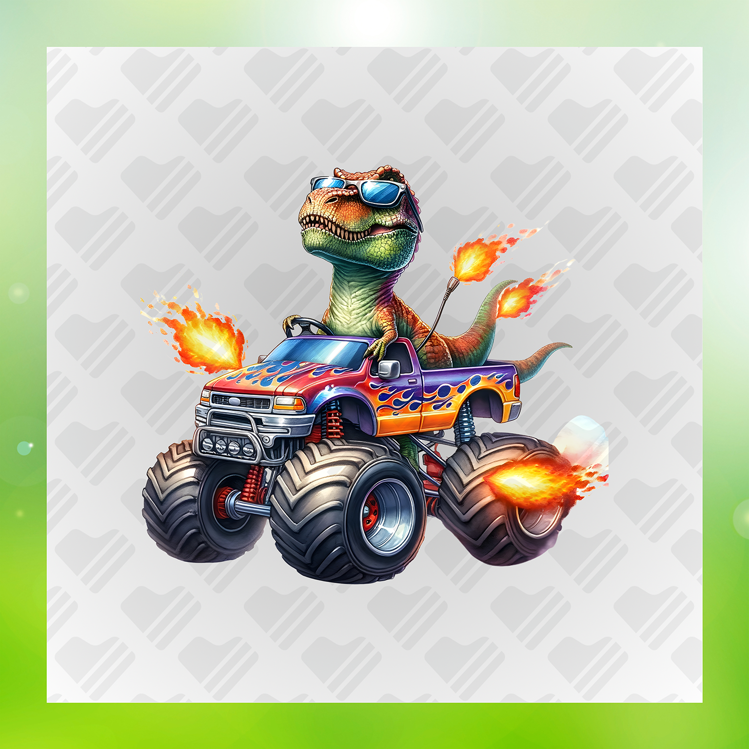 Fire Juggler T-Rex Transfer