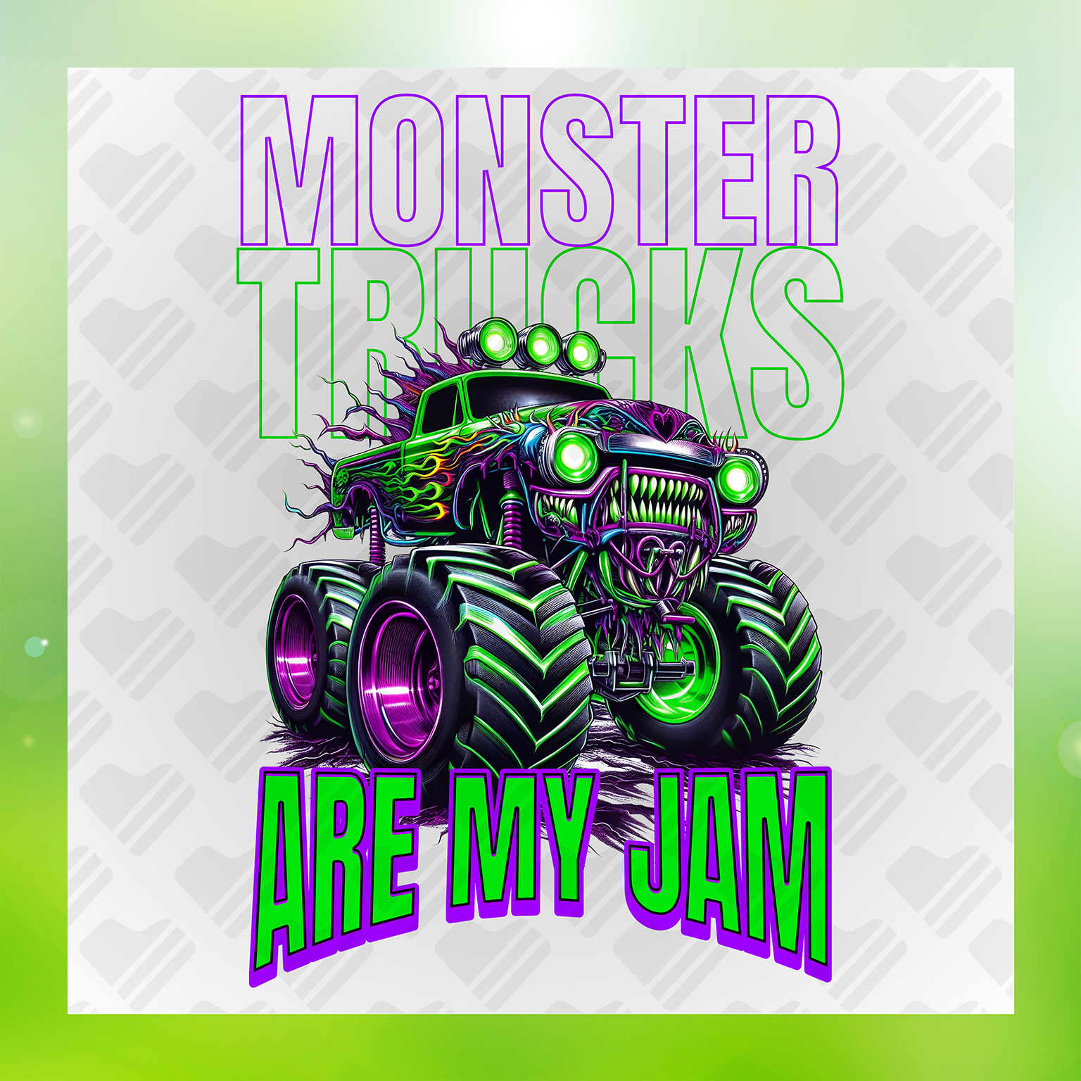 Monster Trucks Are My Jam Transfer