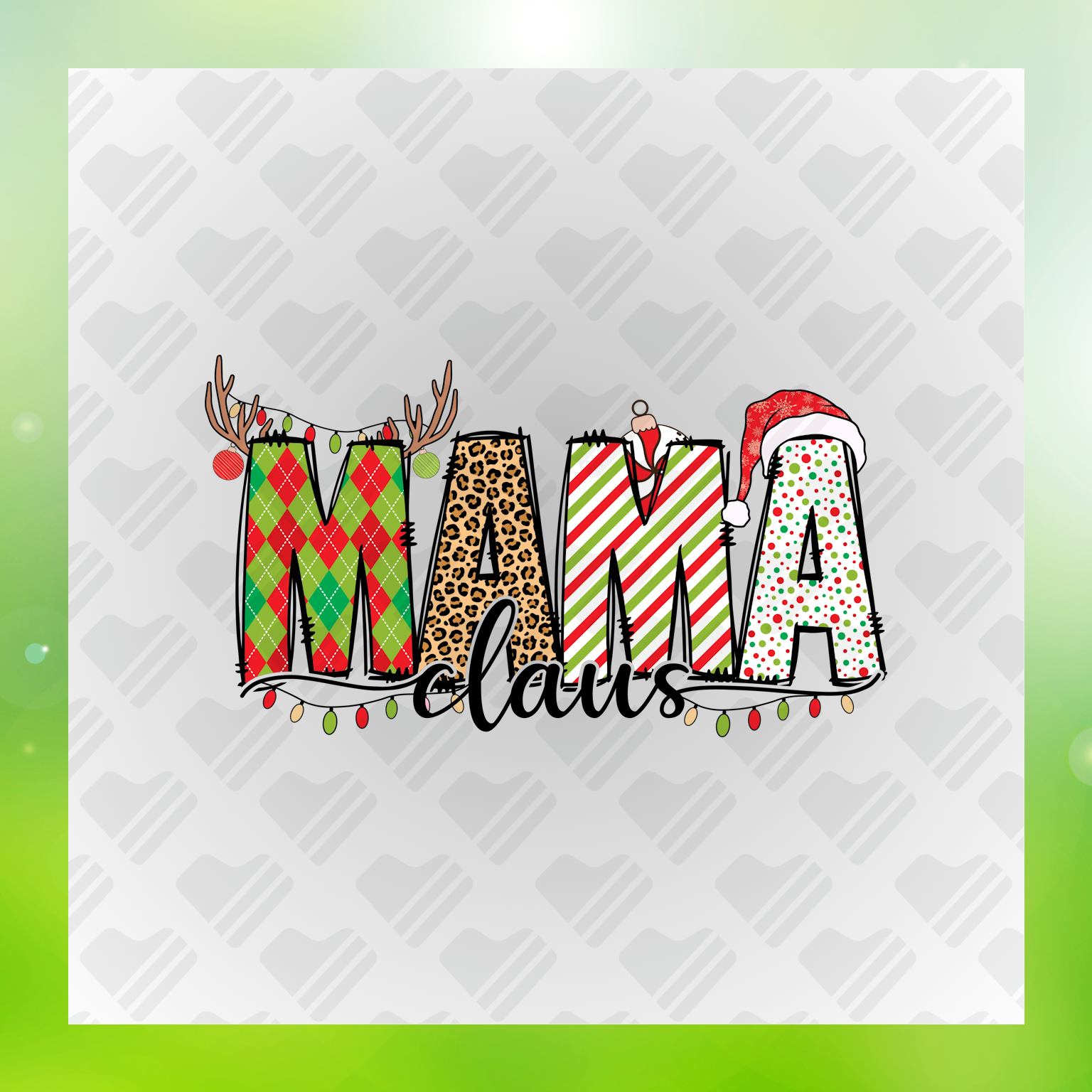Xmas Time Mama Claus Transfer