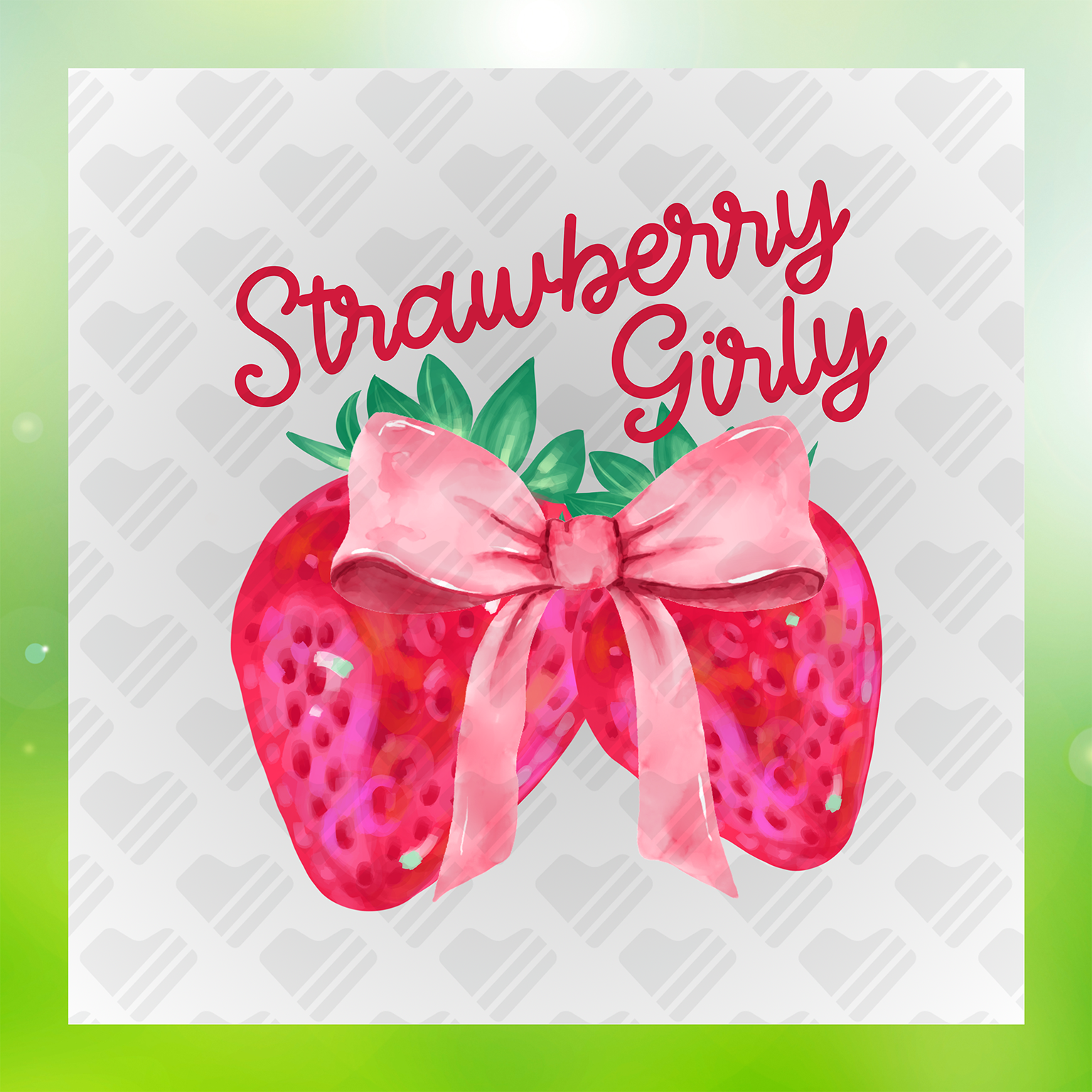 Strawberry Girly Transfer