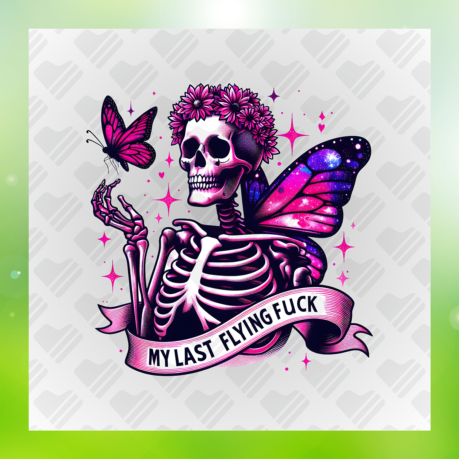 Skeleton My Last Flying Fuck Transfer