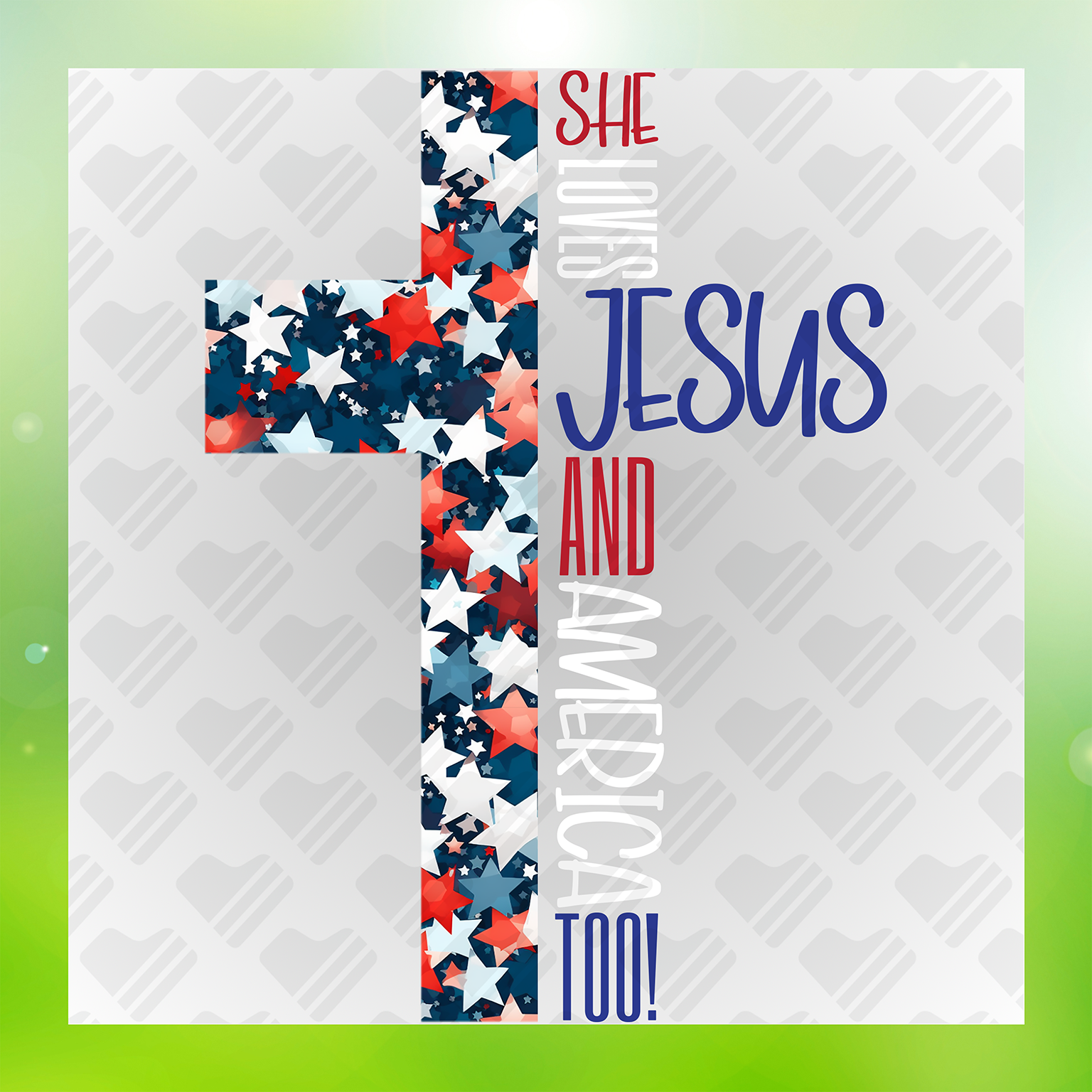 She Loves Jesus And America Too Transfer