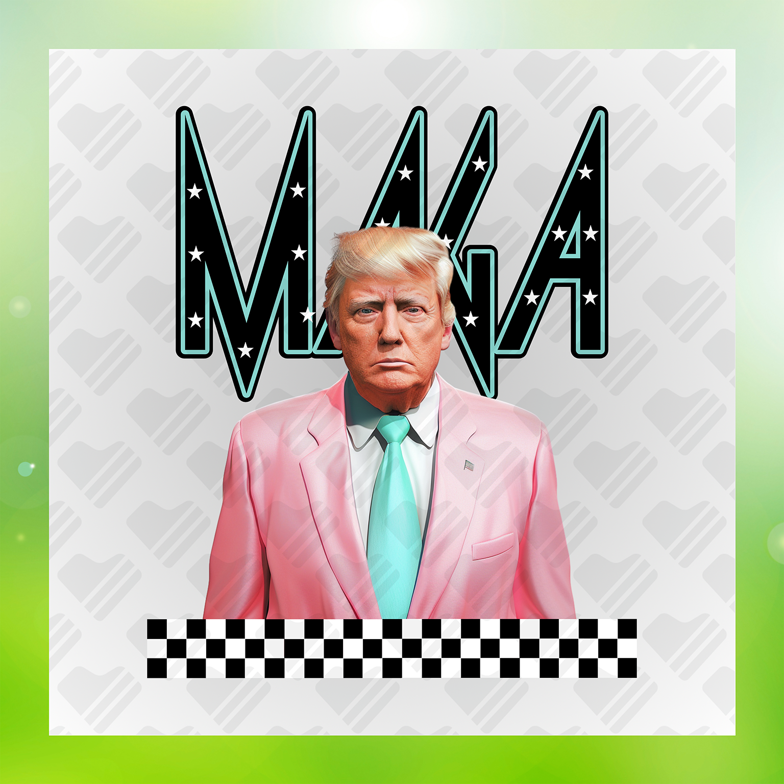 Maga In Pink Suit Transfer