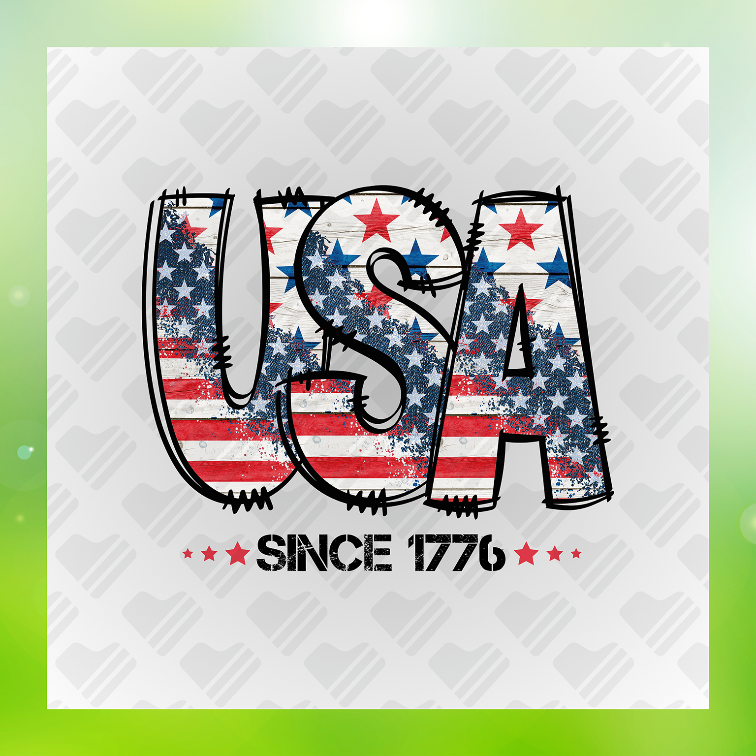 U.S.A Since 1776 Patriotic Transfer