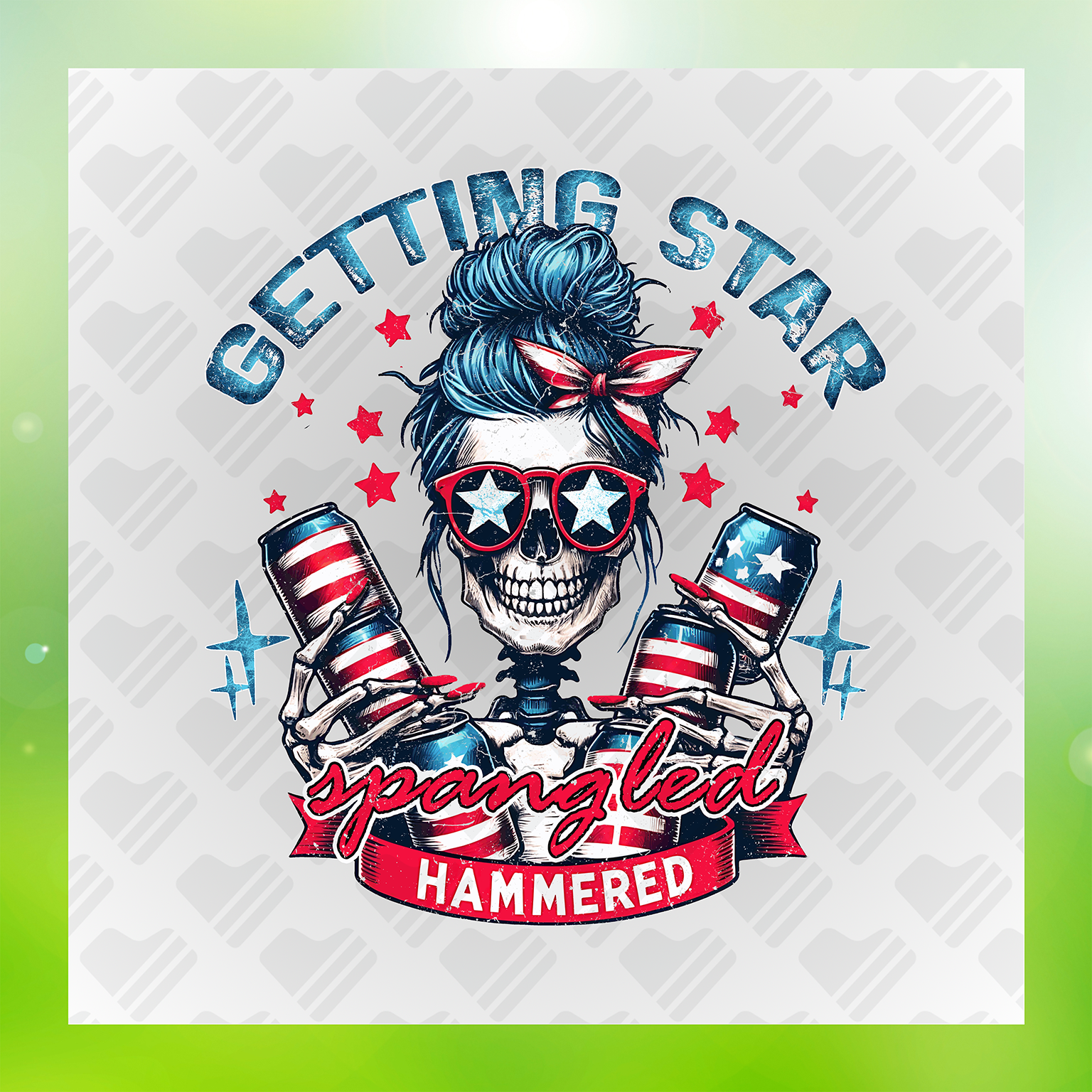 Getting Star Spangled Hammered Transfer