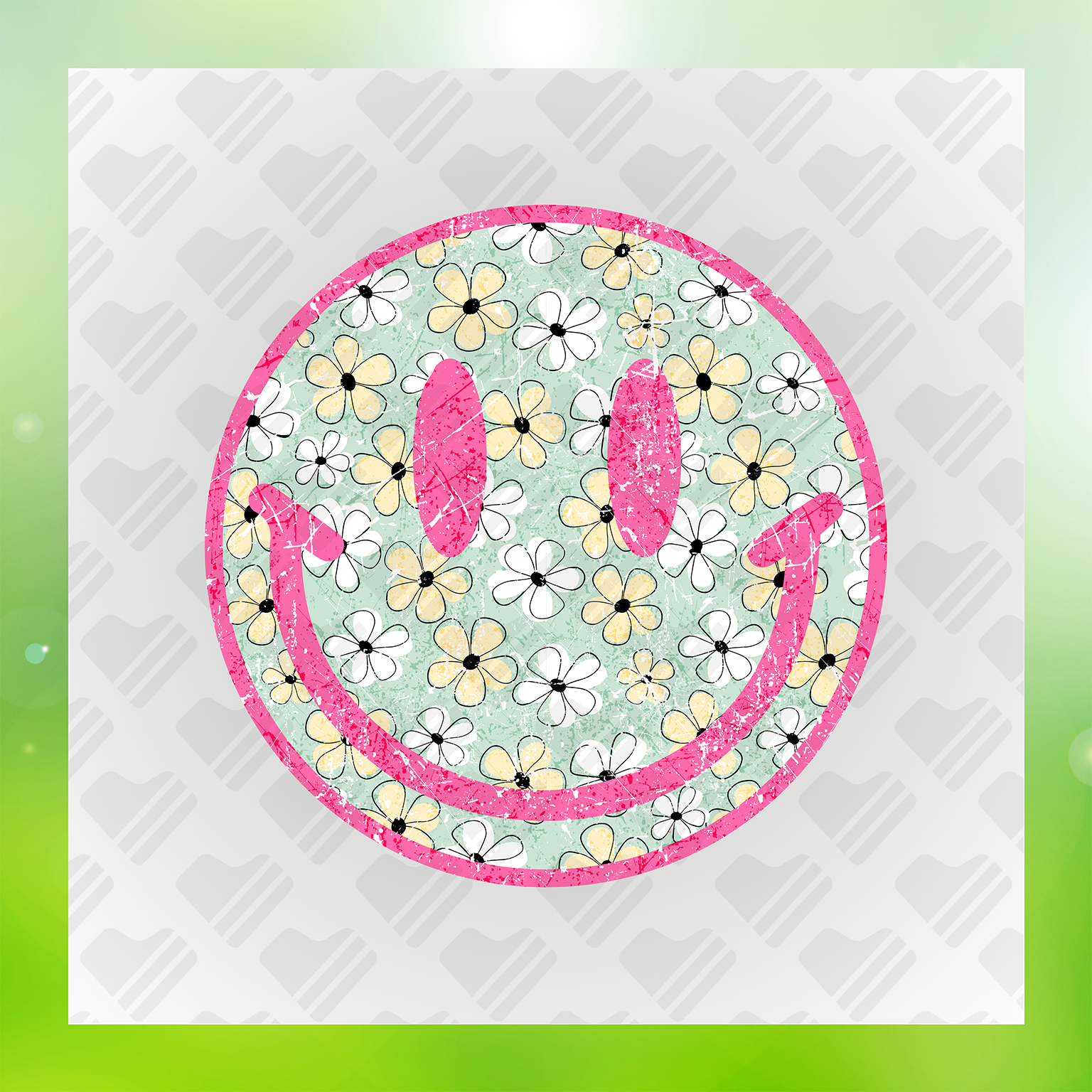 Flower Power Smiles Transfer