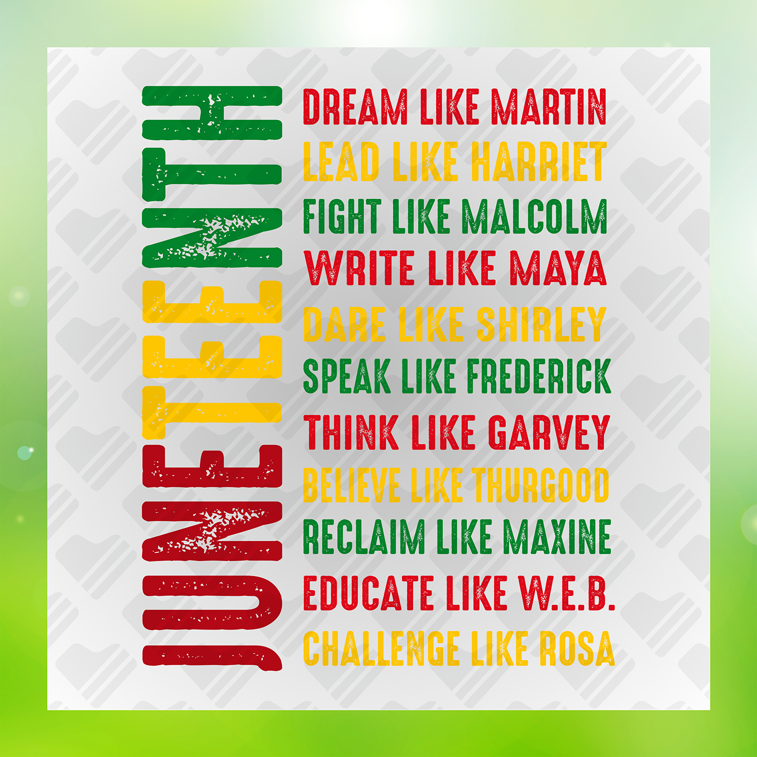 Juneteenth Black Heritage Transfer