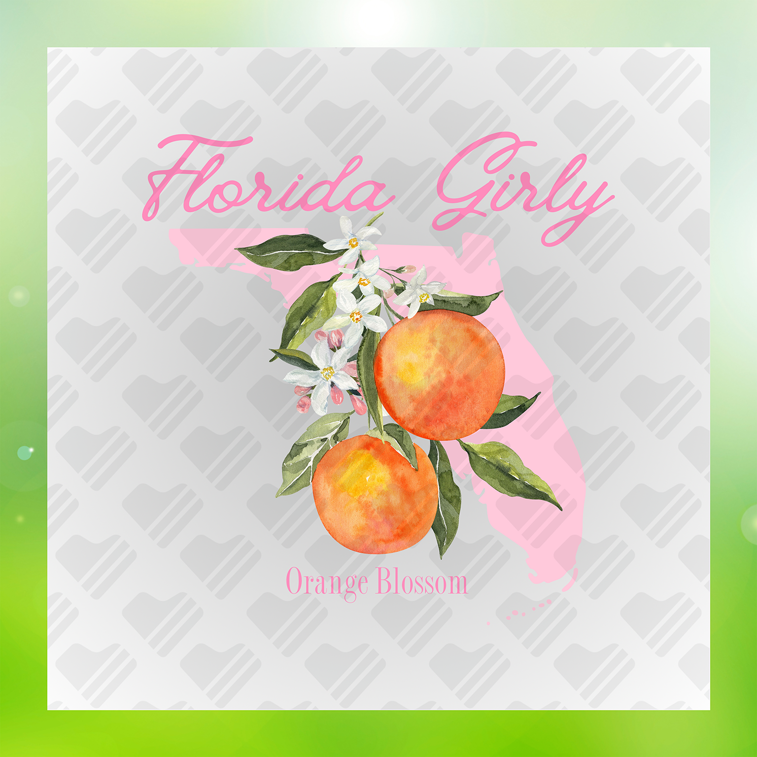 Florida Girly Orange Blossom Transfer