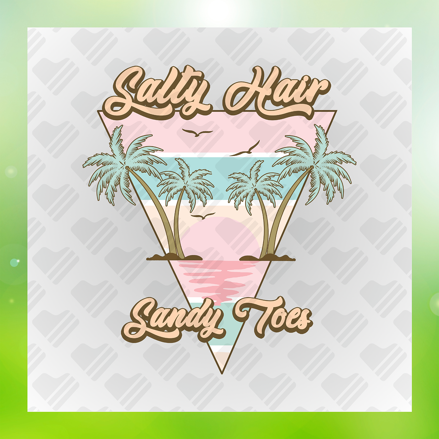 Salty Hair Sandy Toes Transfer