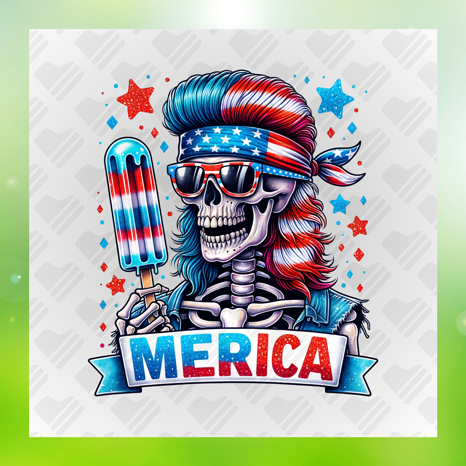 Merica Skeletons Of Liberty Transfer