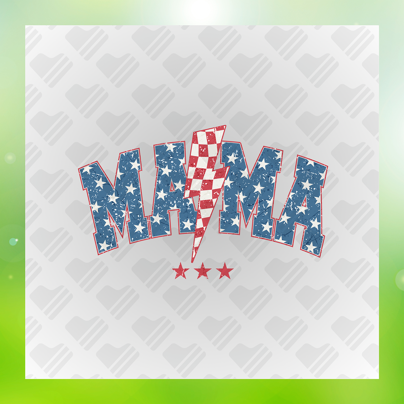 Proud And Patriotic American Mama Transfer