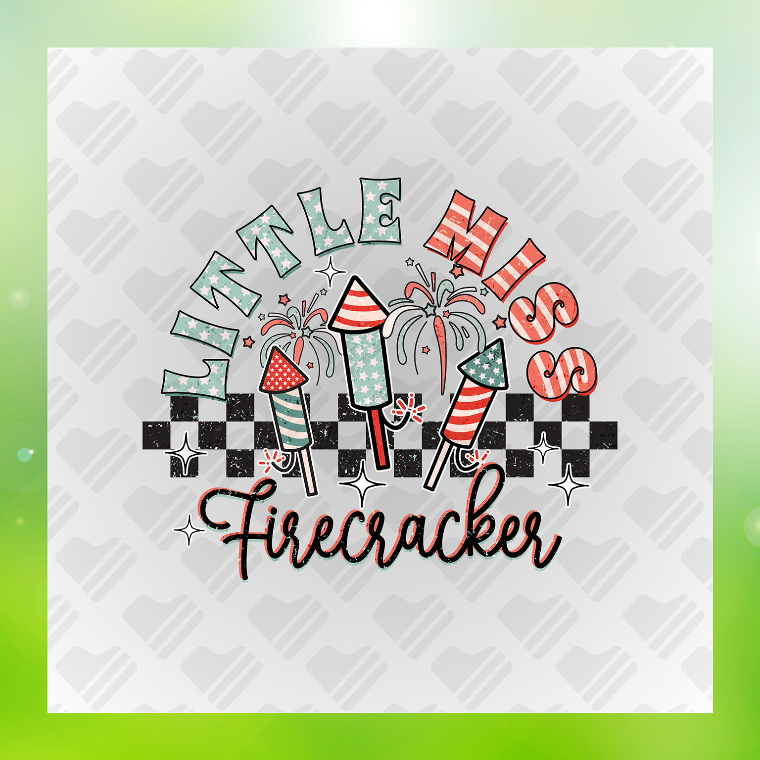 Little Miss Firecracker Transfer