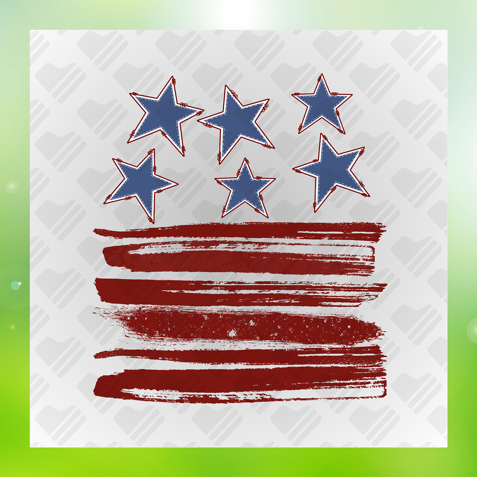 Stars and Stripes Art Transfer