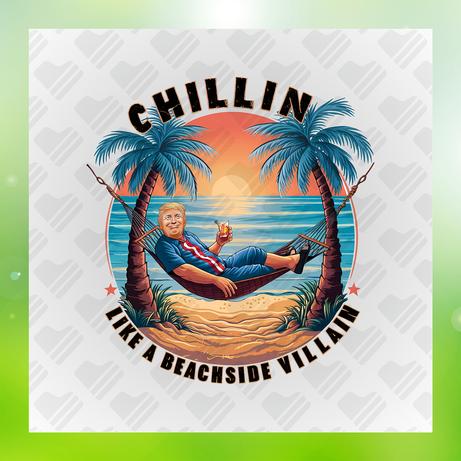 Chillin Like A Beachside Villain, Beach Vibes Transfer