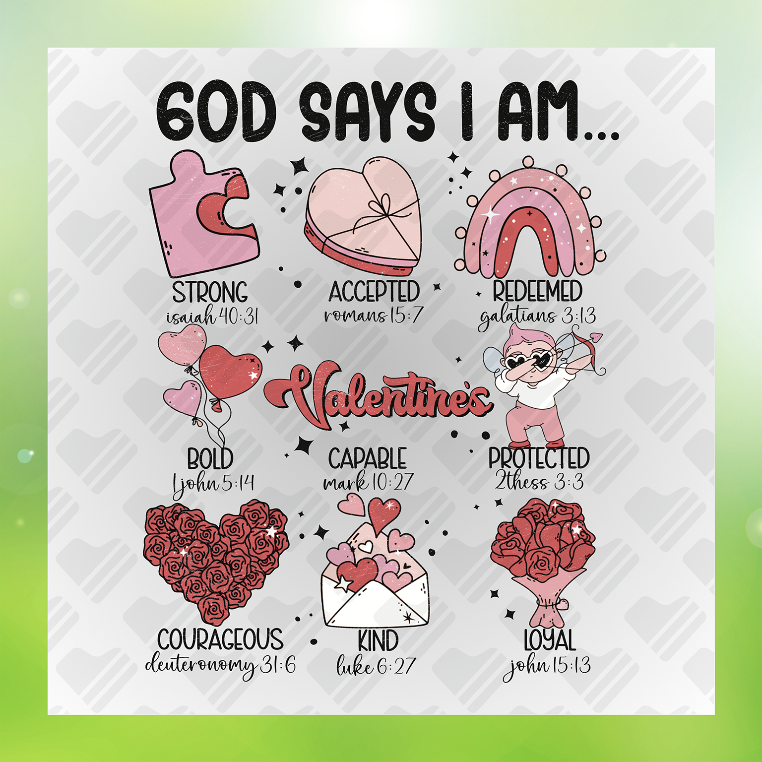 Heart Xoxo My Sweetheart Transfer