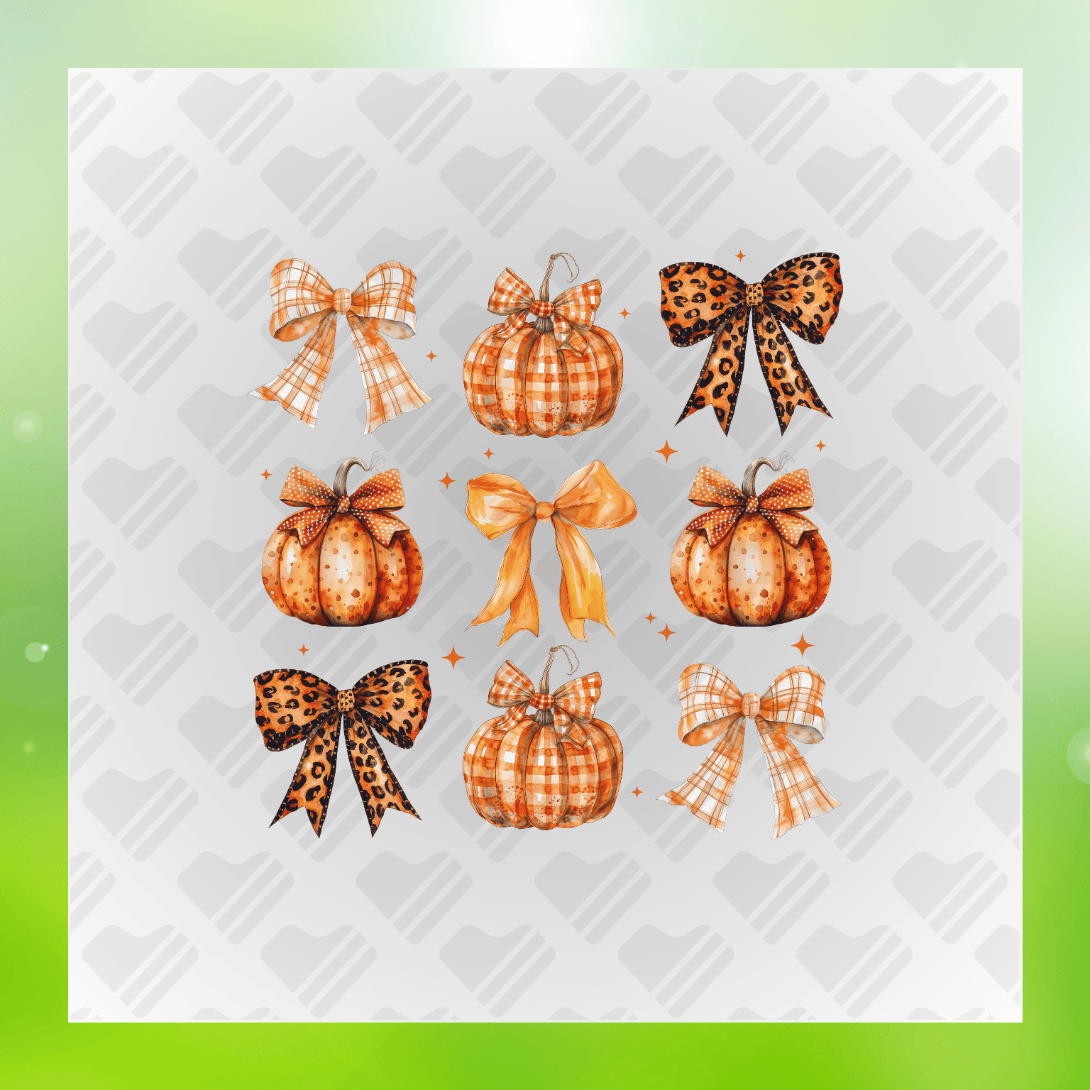 Bows & Pumpkins Transfer