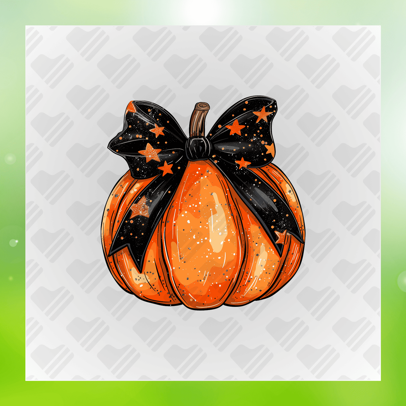 Big Pumpkin With Bows Transfer