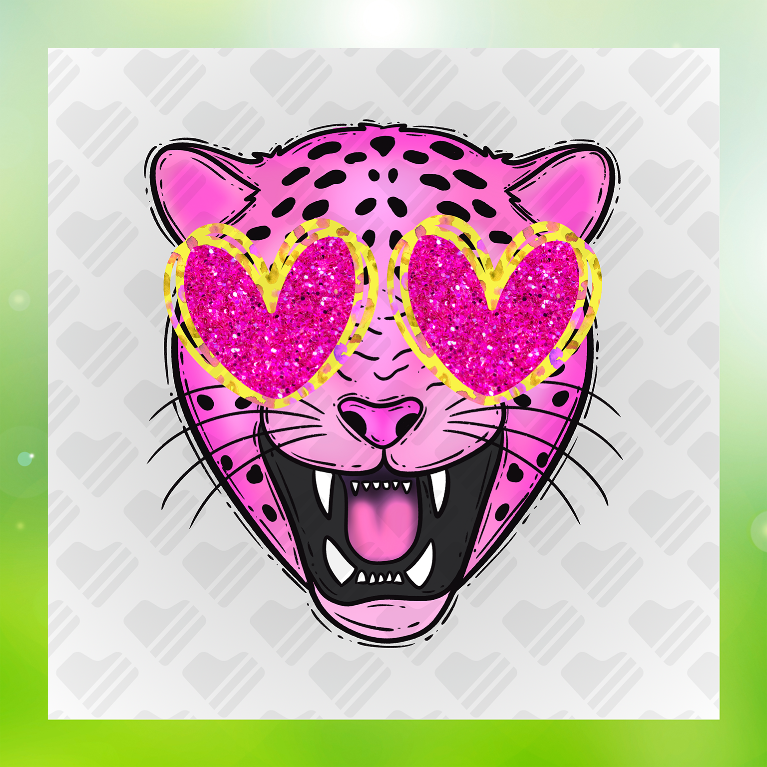 No Mess Pink Tiger In Love Transfer