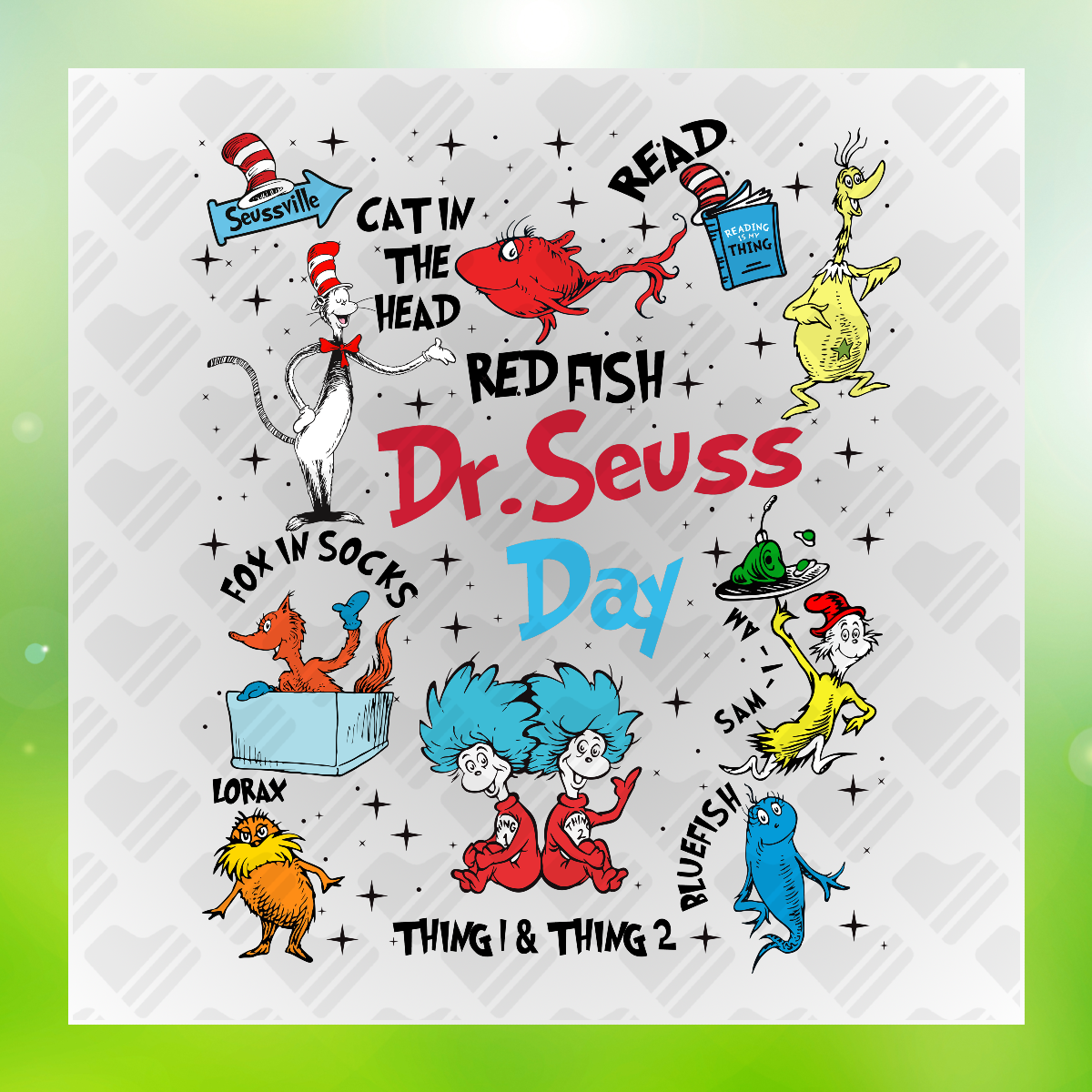 Dr. Seuss Character DTF Transfers #1