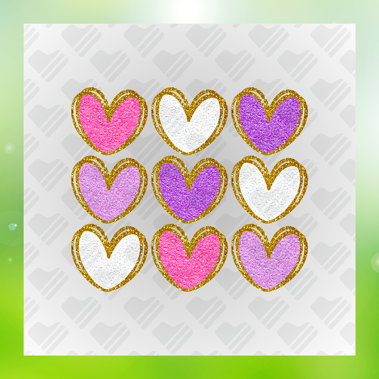 No Mess Hearts Transfer