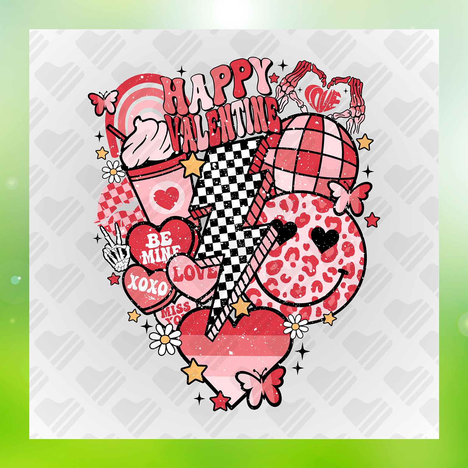 Feb 14th Day No Mess Xoxo Transfer