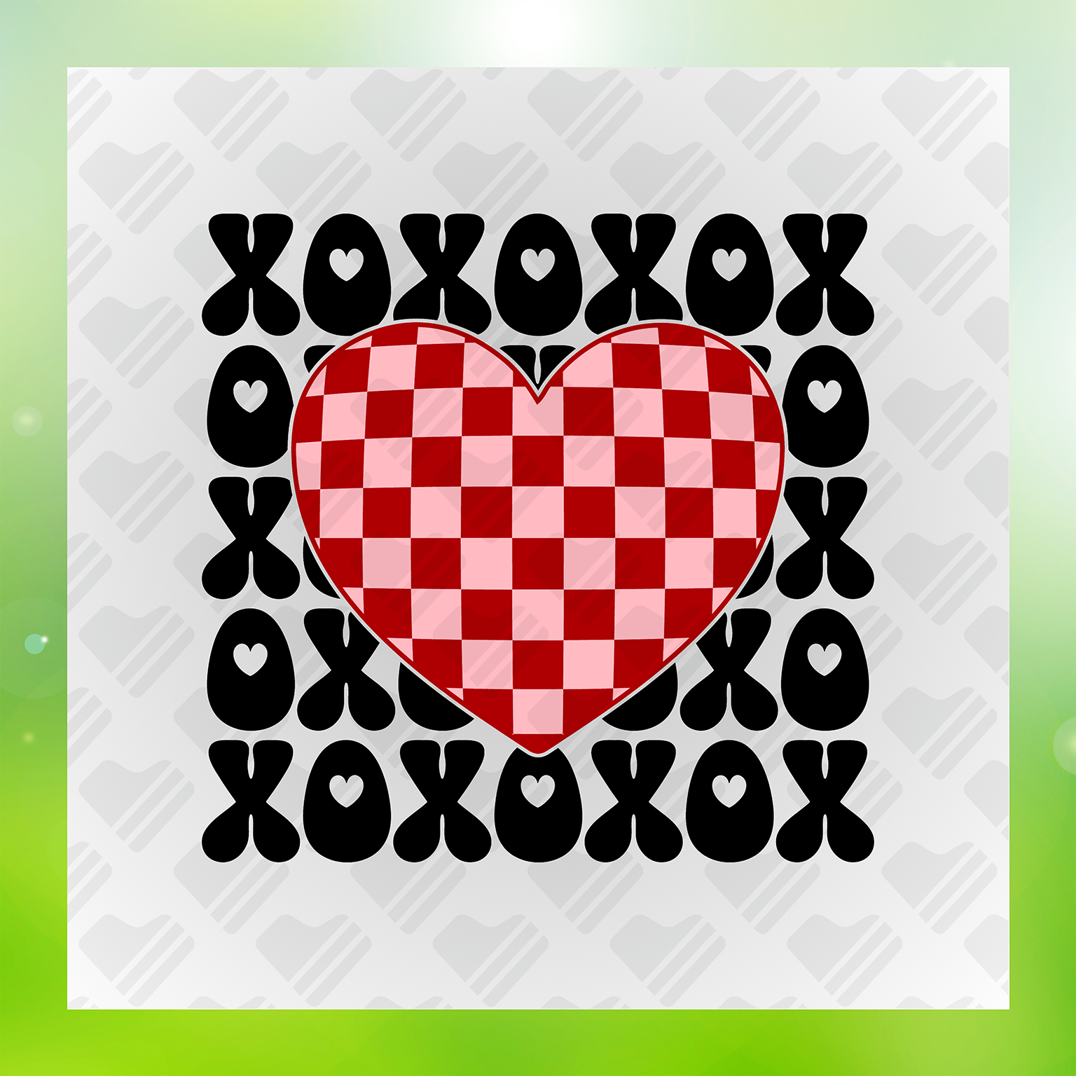 Feb 14th Valentine Hearts Transfer