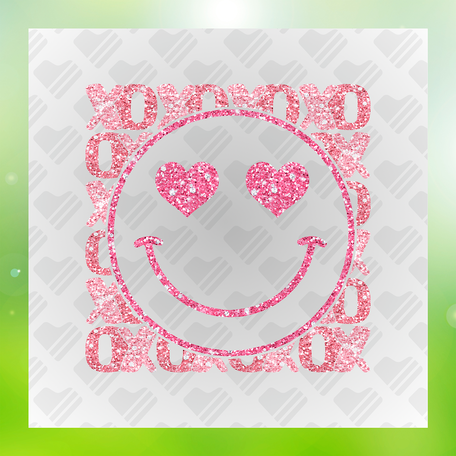 Glitter Look, No Mess Emoji Xoxo Transfer