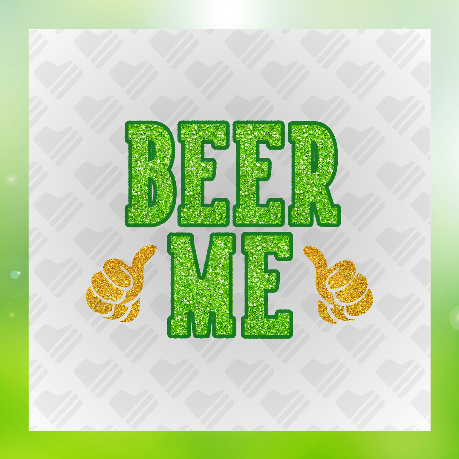 Glitter Look, No Mess Beer Me Transfer