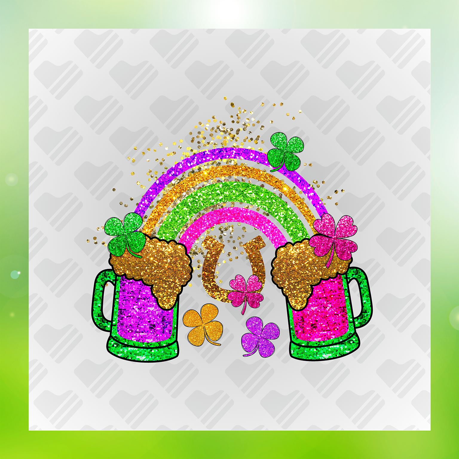 Glitter Look, No Mess St Patrick Day Celebration Transfer