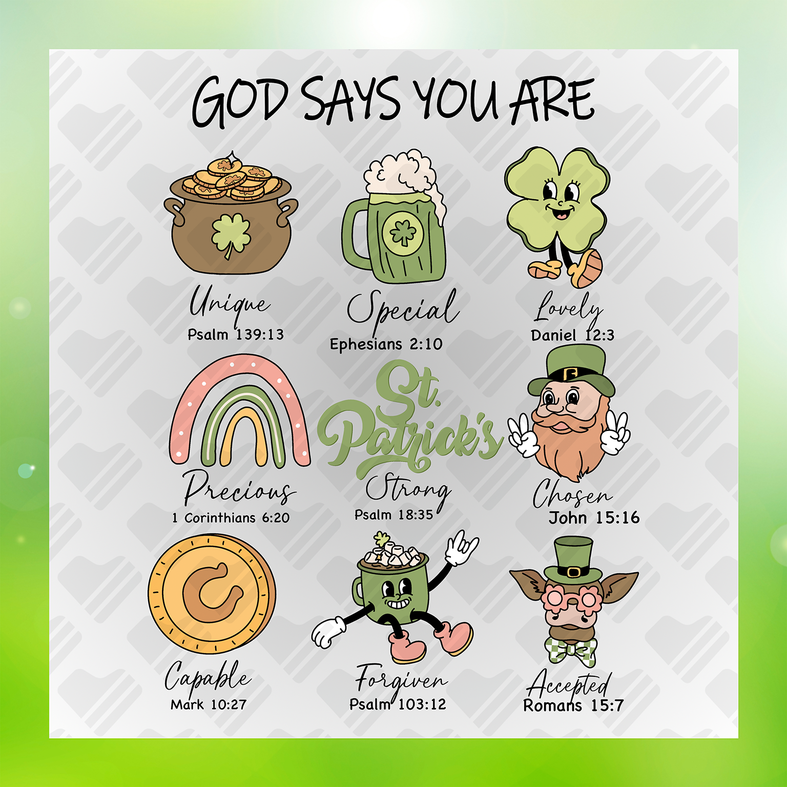 St.Paddy's Day God Says You Are Transfer