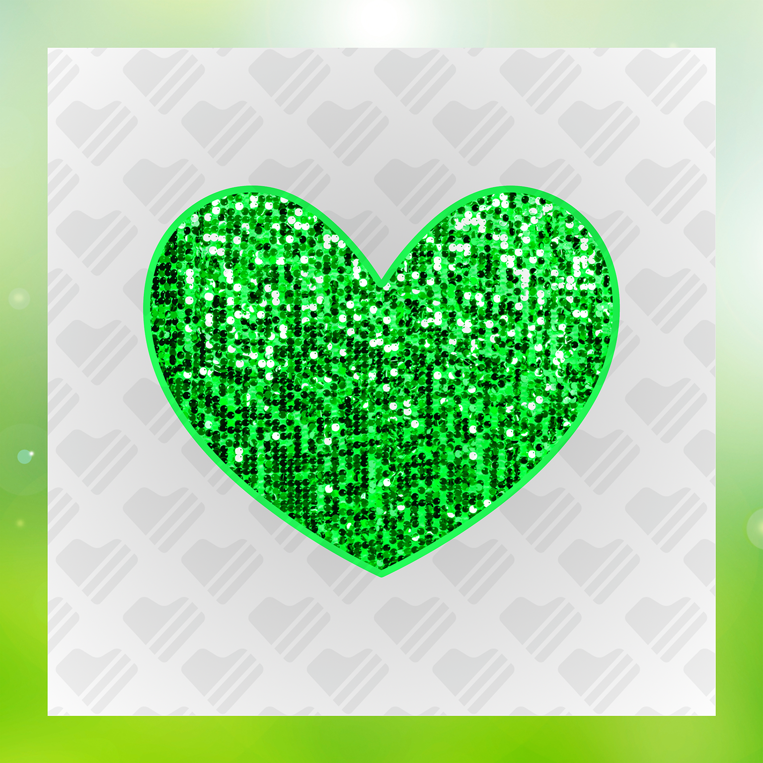 Glitter Look, No Mess Heart Transfer