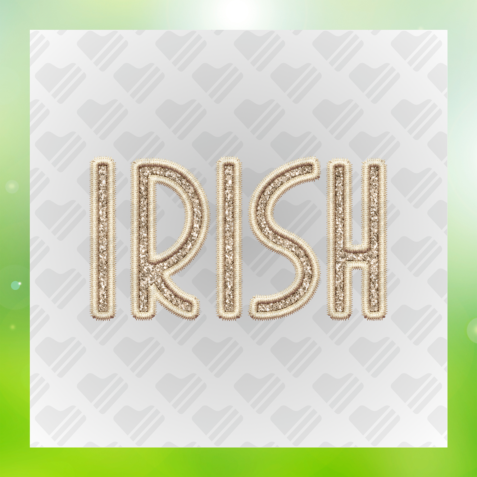 Glitter Look, No Mess Irish Transfer