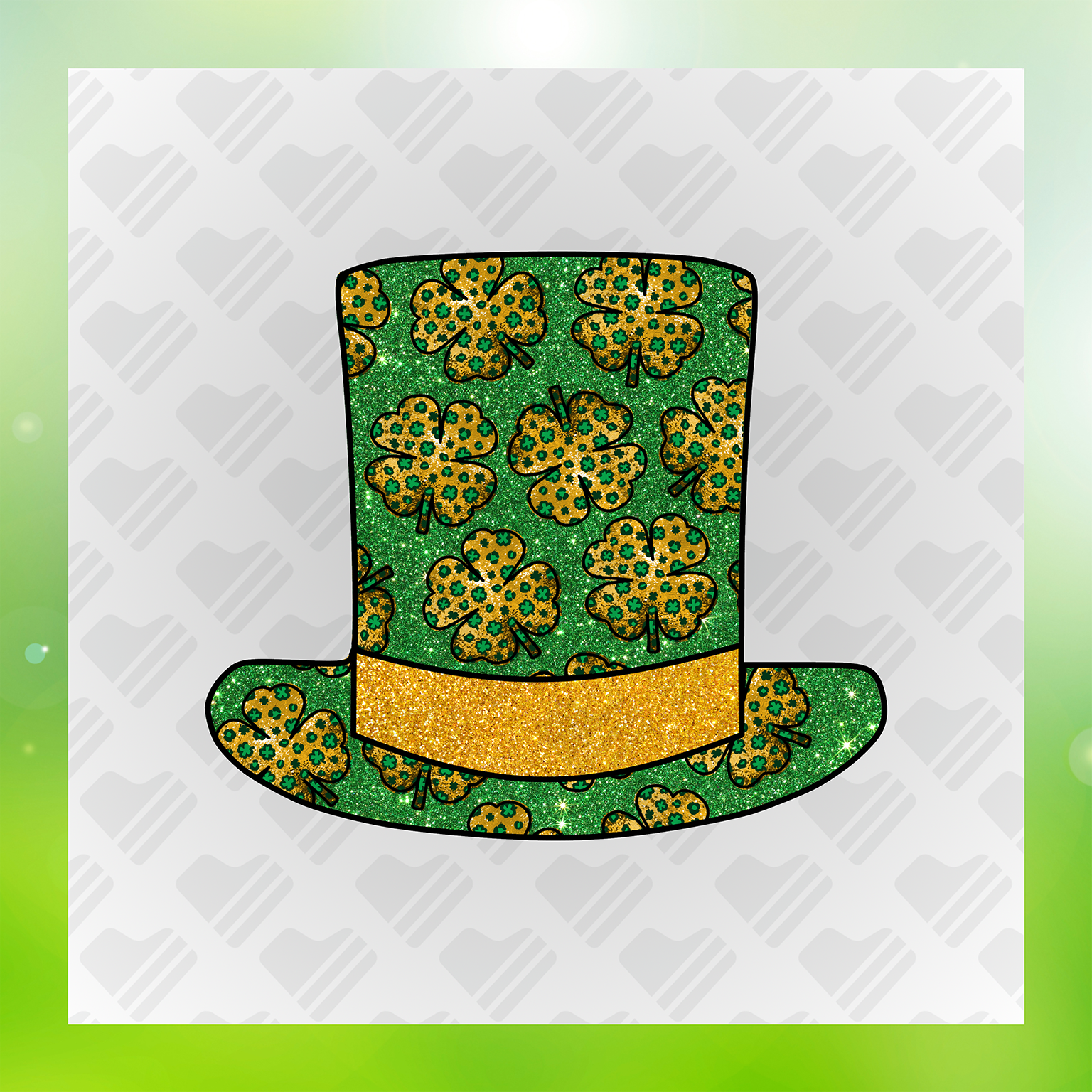 Glitter Look, No Mess Irish Cap Transfer