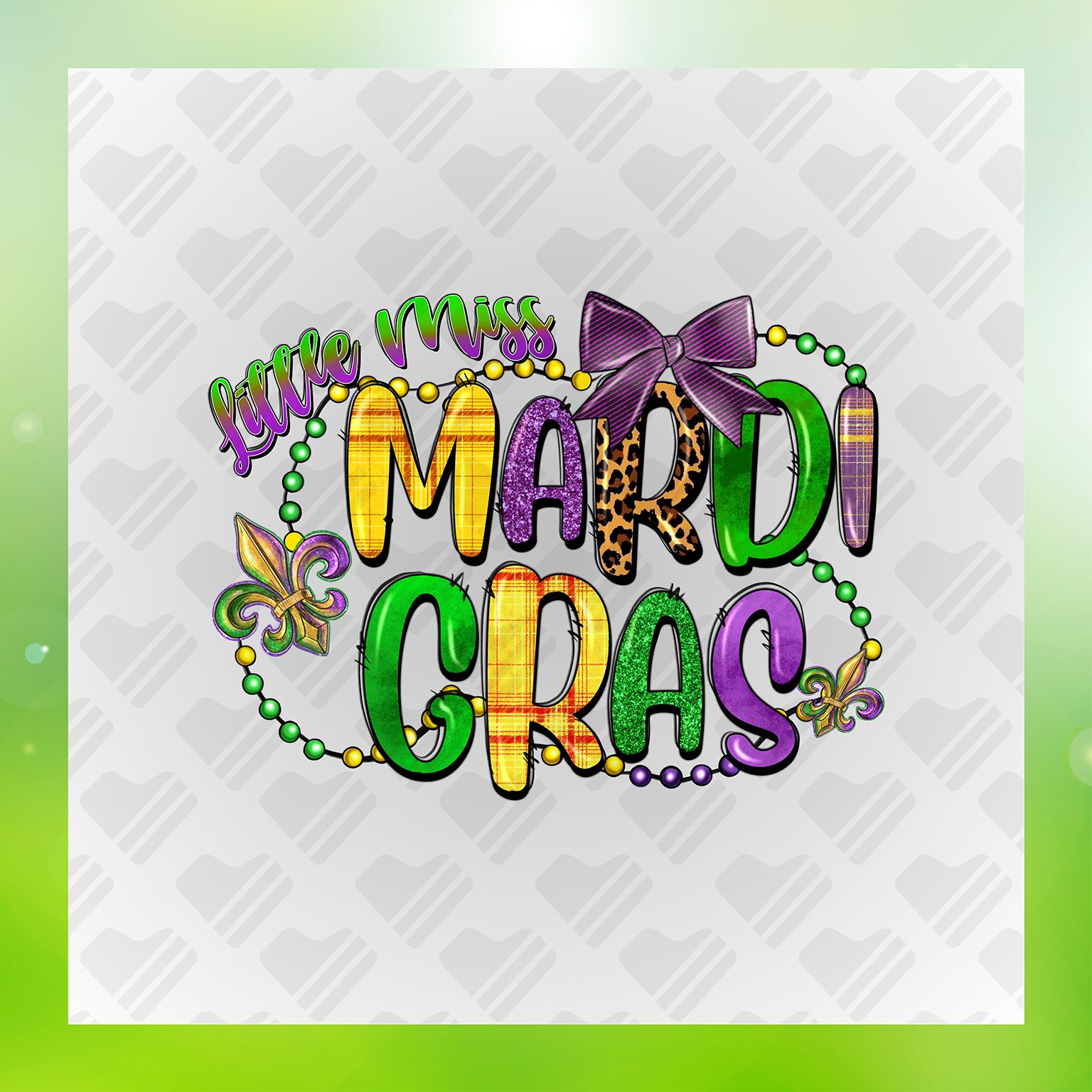Mardi Gras No Mess Glitter Look Transfer