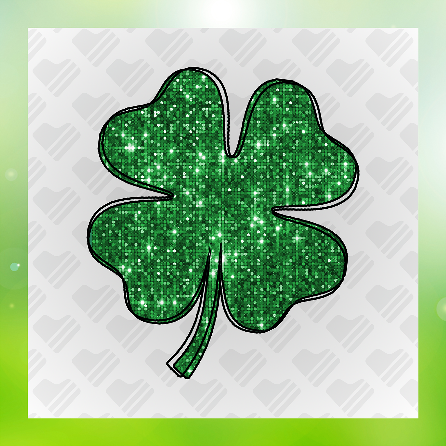 St. Patrick's Day Glittery Transfer