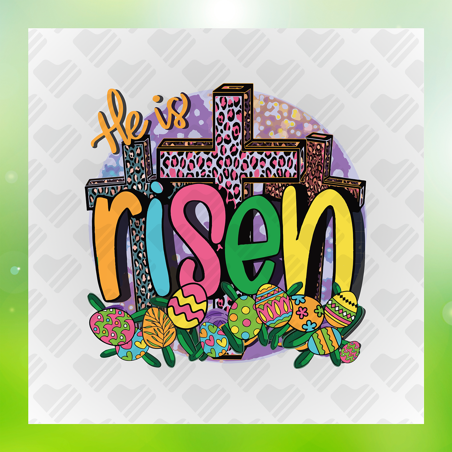 He Is Risen Easter Transfer