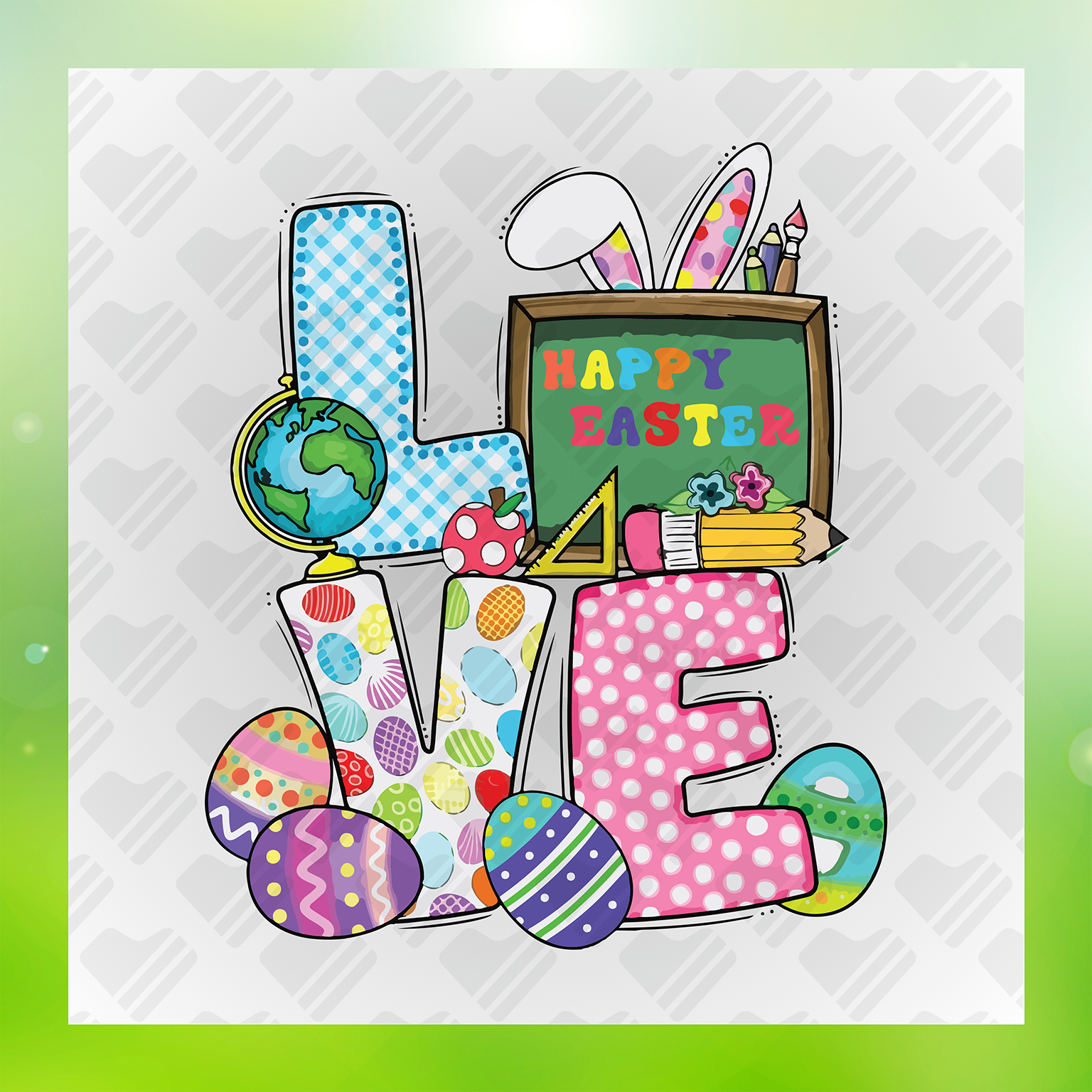 Happy Ester Love Transfer