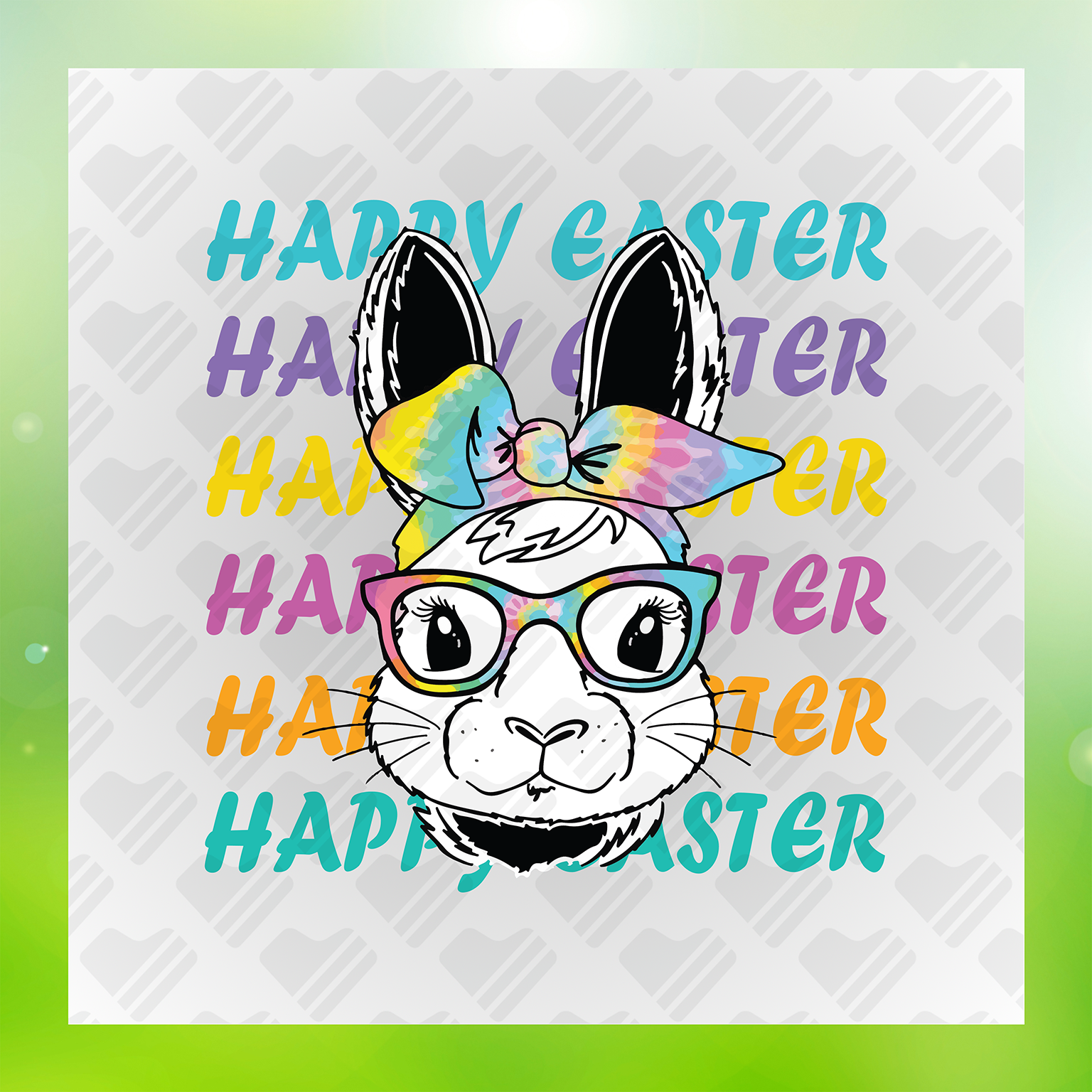 Happy Easter Bunny Transfer