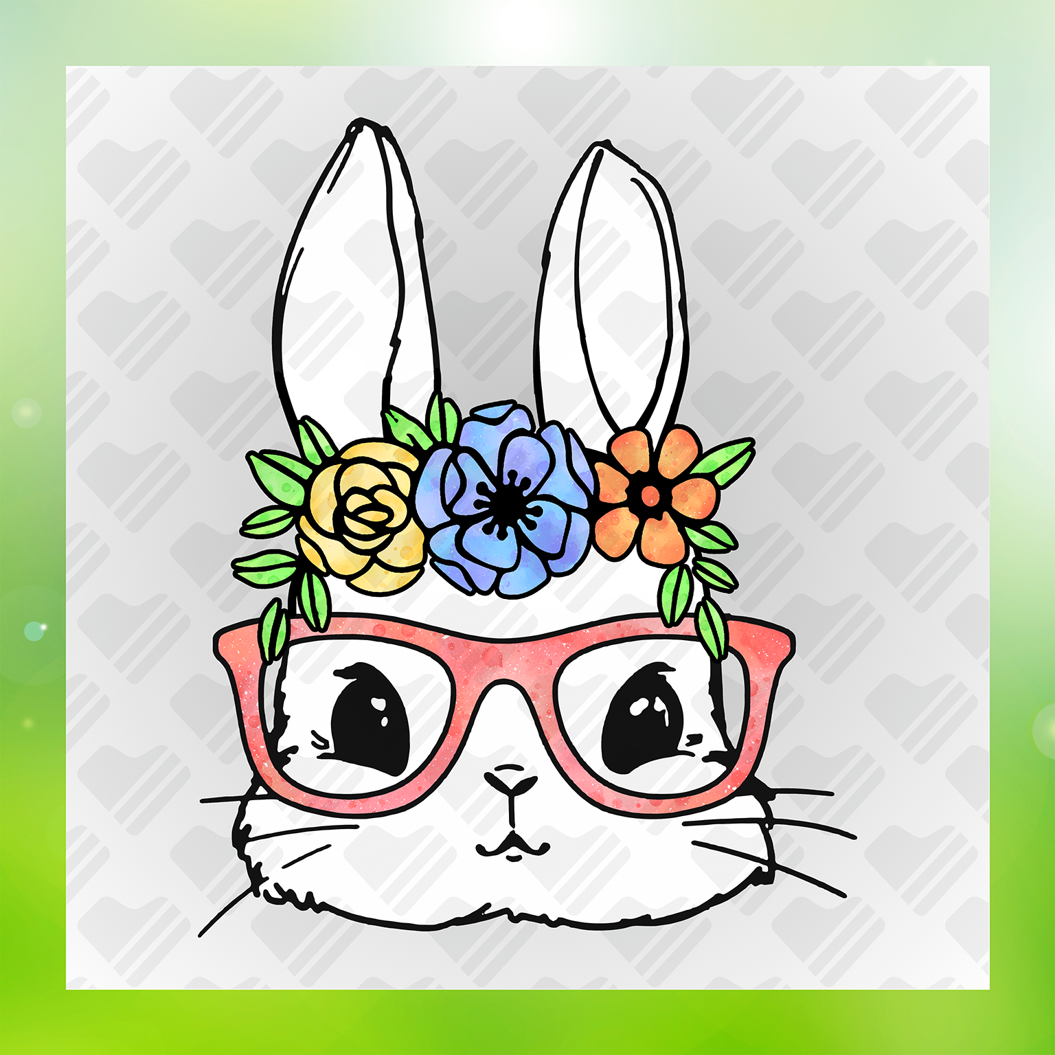 Cute Easter Bunny Transfer
