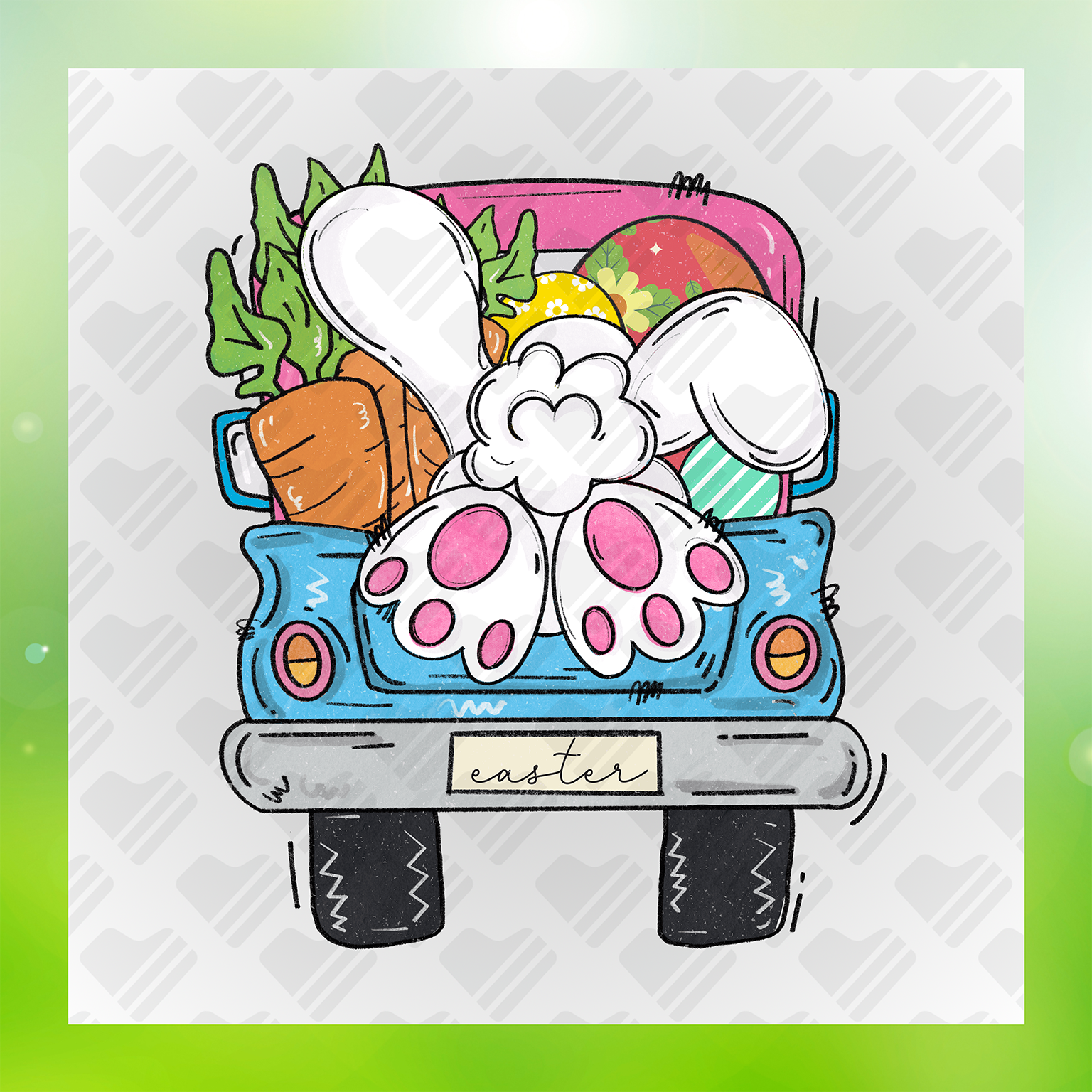 Easter Egg And Carrot Hunt Transfer