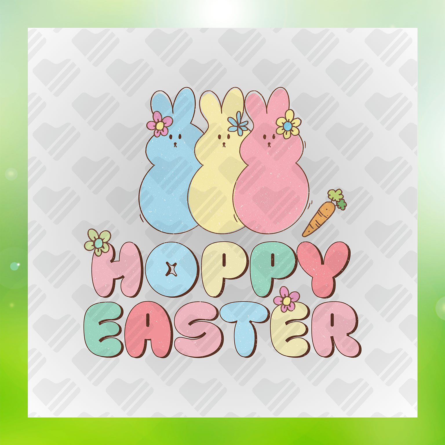 Cotton Tail Hoppy Easter Transfer