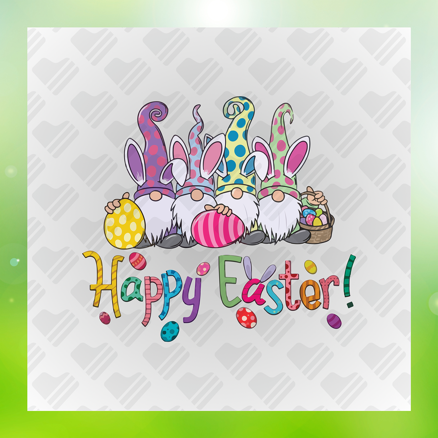 Happy Easter Egg Hunting Transfer